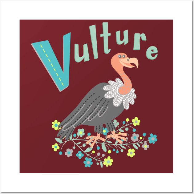 Vulture Bird Illustration Wall Art by Mako Design 